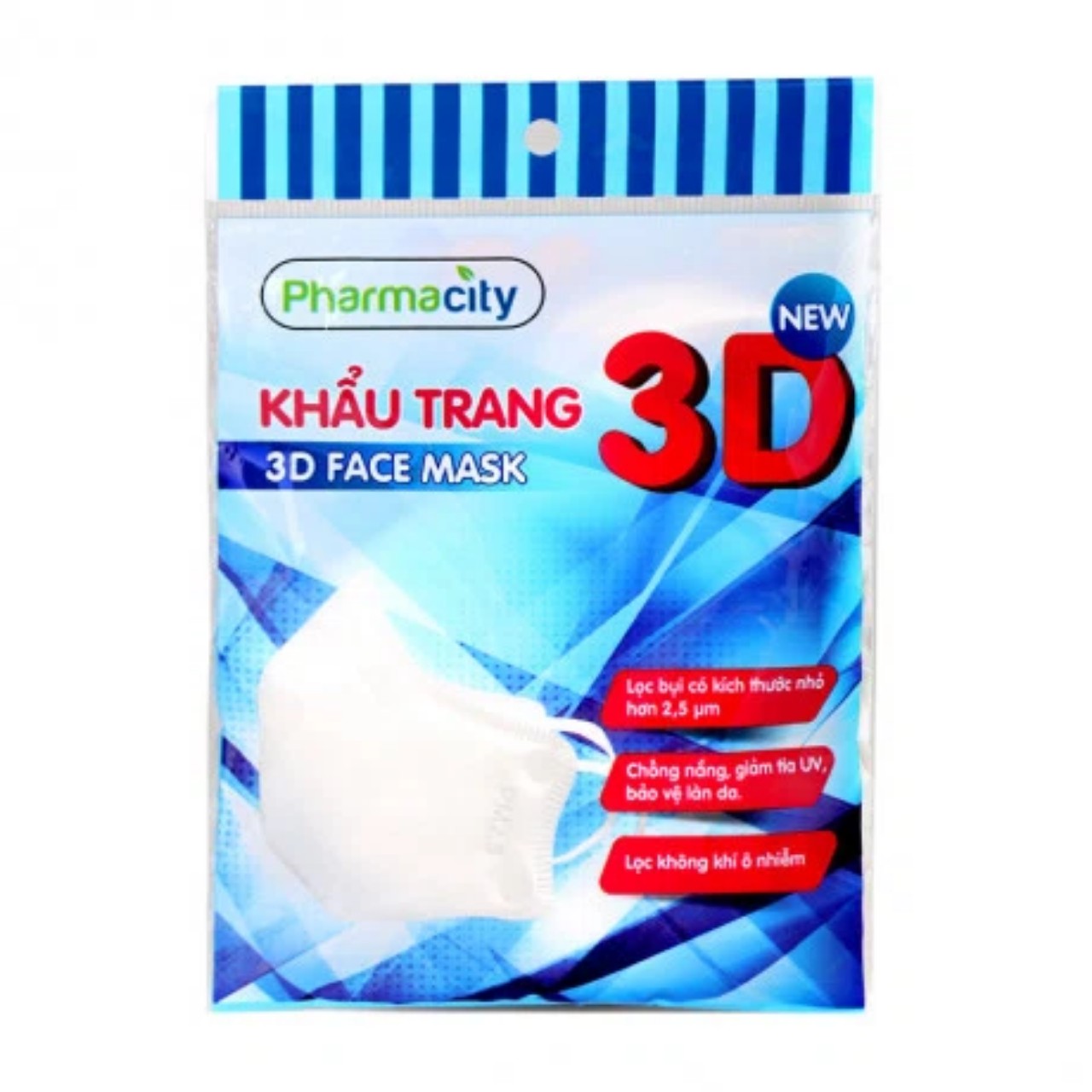 Khẩu trang 3D chất lượng cao Pharmacity ngăn 99% khói bụi, vi khẩn và các tác nhân gây hại sức khỏe