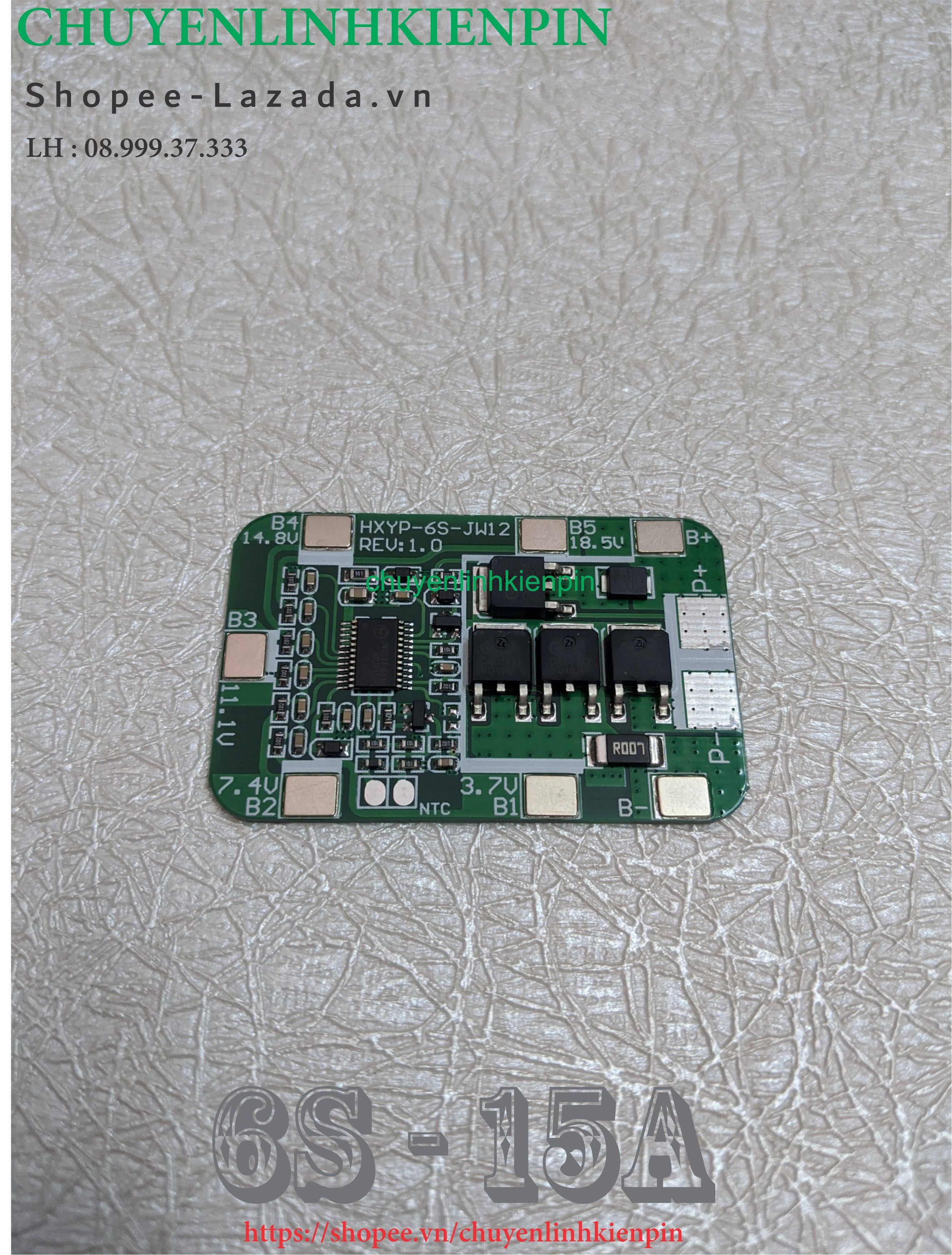 [HCM]Mạch sạc và bảo vệ cell pin Lion 6S 24V 25.2V 15A ( BL64 32 )