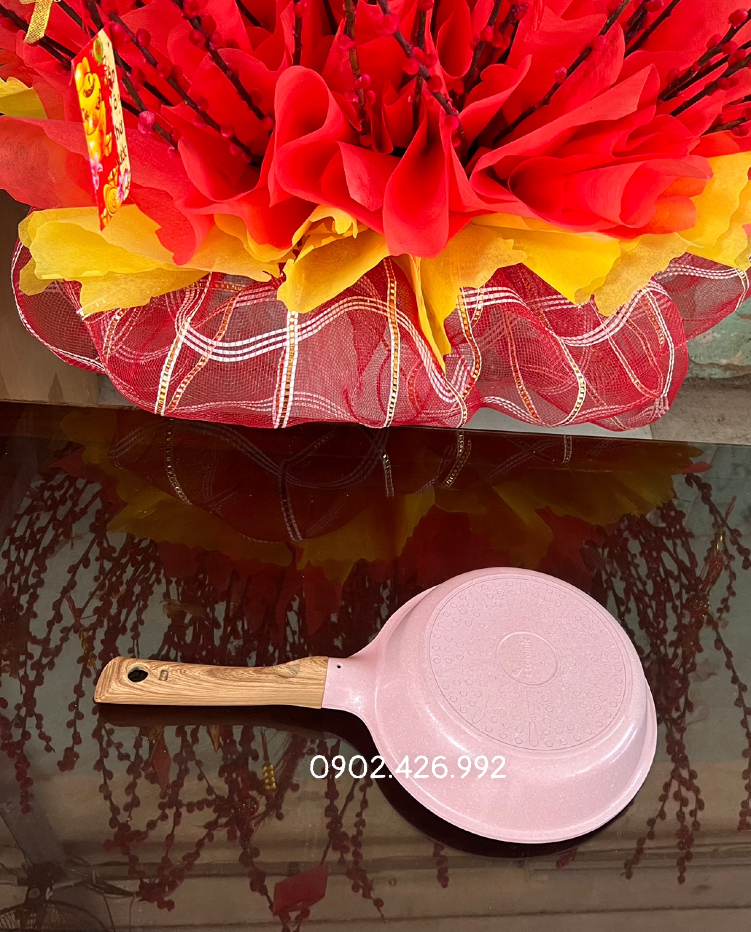 BỘ NỒI CHẢO CHỐNG DÍNH ĐÁY TỪ ECORAMIC CAO CẤP (CHẢO 20CM.QUÁNH 16.NỒI 18.20.22CM)