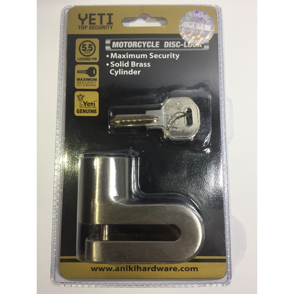 [HCM]Ổ Khóa Đĩa YETI Bầu Chịu Lực Cao Thép Nguyên Khối Không Bị Gỉ Sét Chống Cắt Chống Trộm