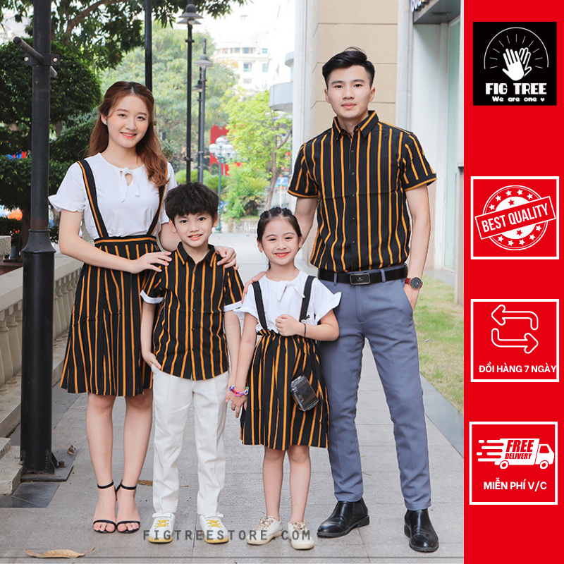 Set áo gia đình fig tree diện tết siêu sang mã 161