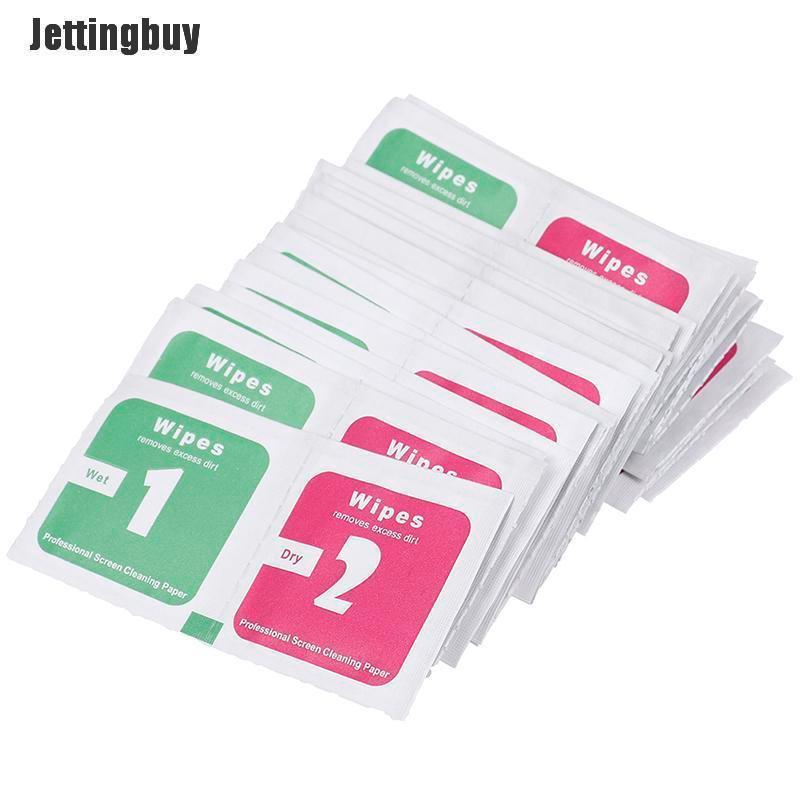 Jettingbuy 30Pcs/Lot Camera lens cleaning cloth LCD screens dust removal wet dry wipe paper