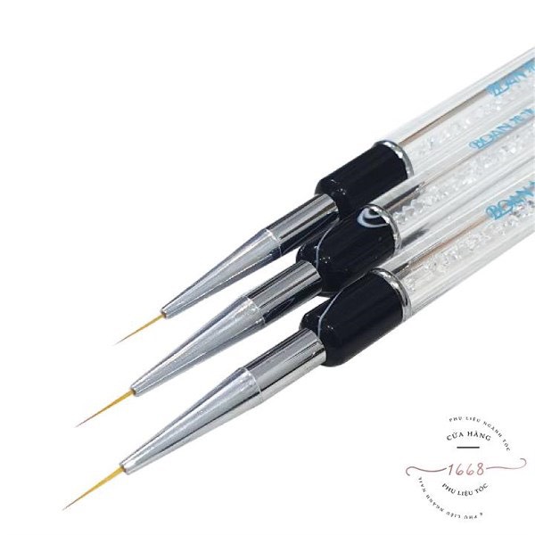 Cọ nét cán đá cao cấp 3 sizes (6mm; 9mm; 12mm) - Cọ vẽ nail chuyên dụng (lẻ chiếc)