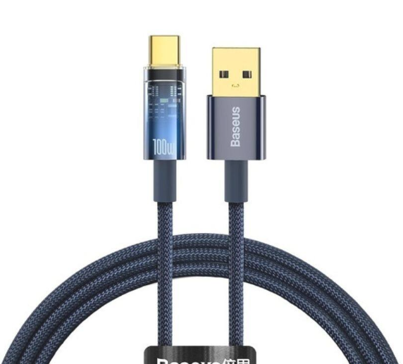 Cáp Sạc Baseus Explorer Series Auto Power-Off Fast Charging Data Cable USB to Type-C 100W Tự Ngắt CATS [HÀNG CHÍNH HÃNG]
