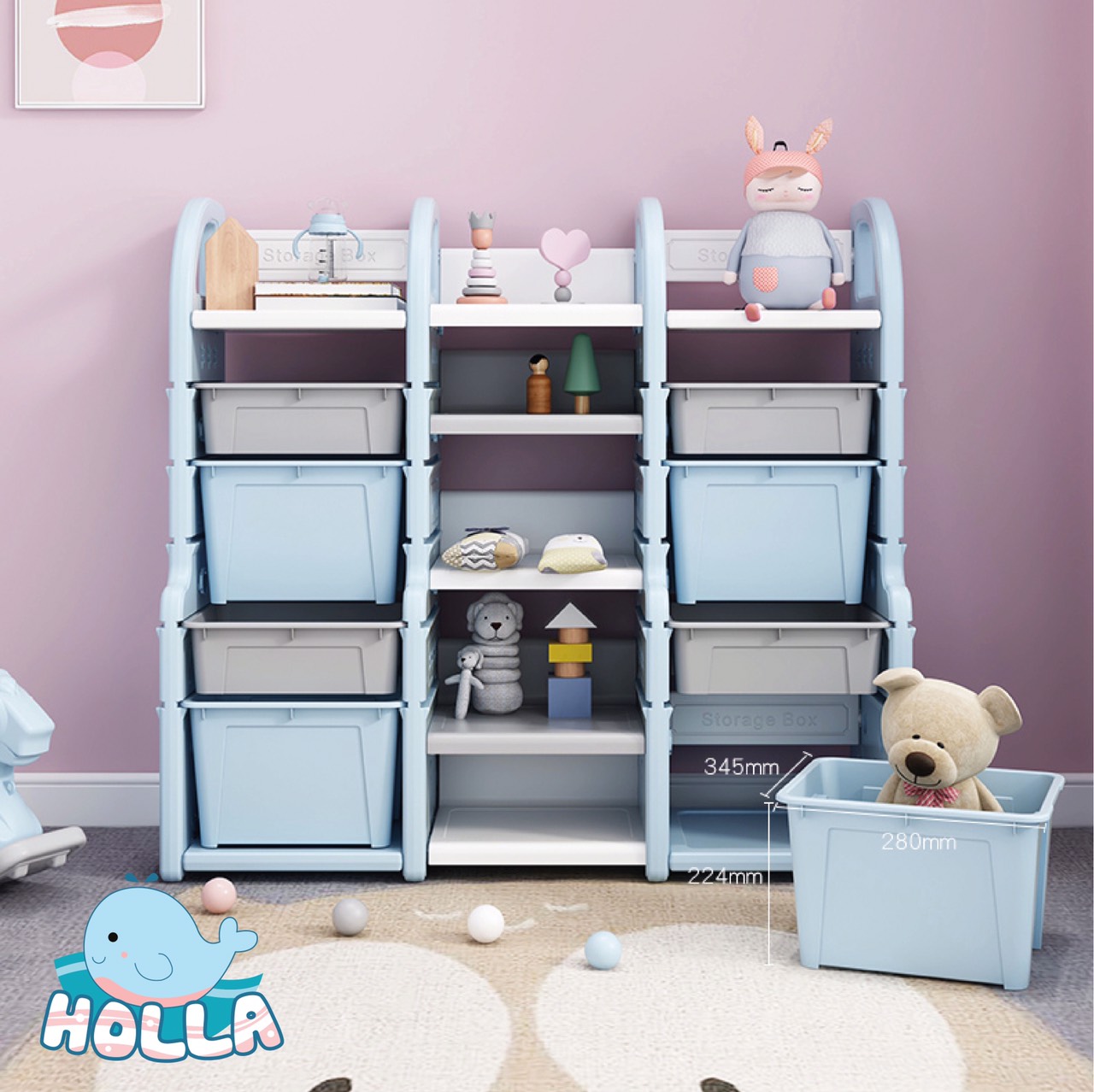Kệ đồ chơi 2-3 khối Holla HL-10100,HL-1099