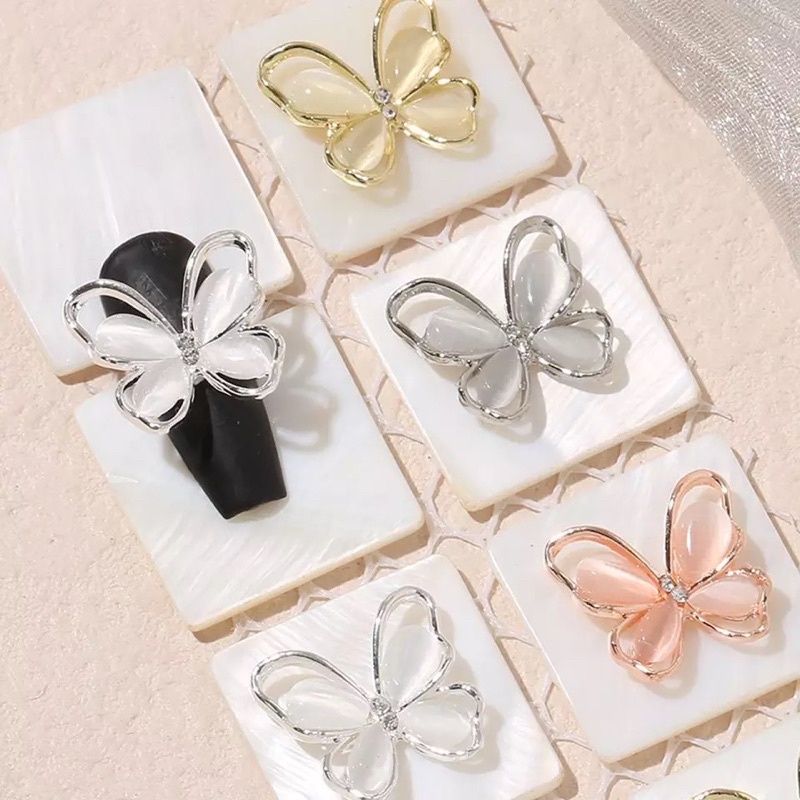 Charm bướm thạch đính móng trang trí nail
