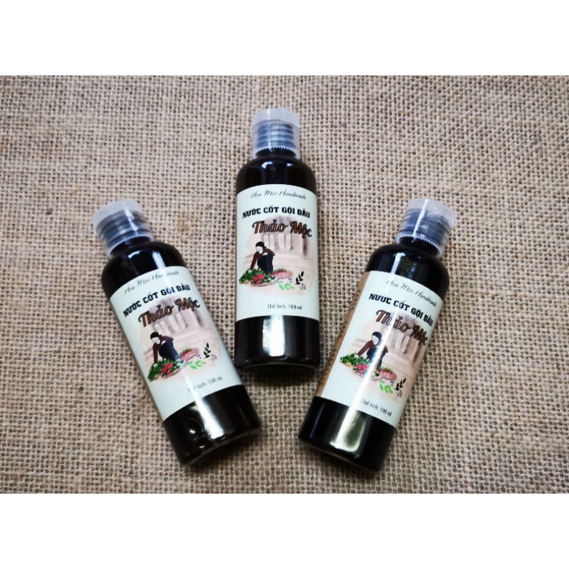 Nước Cốt Gội Đầu Thảo Mộc Nhung Mộc Handmade Chai 100ml