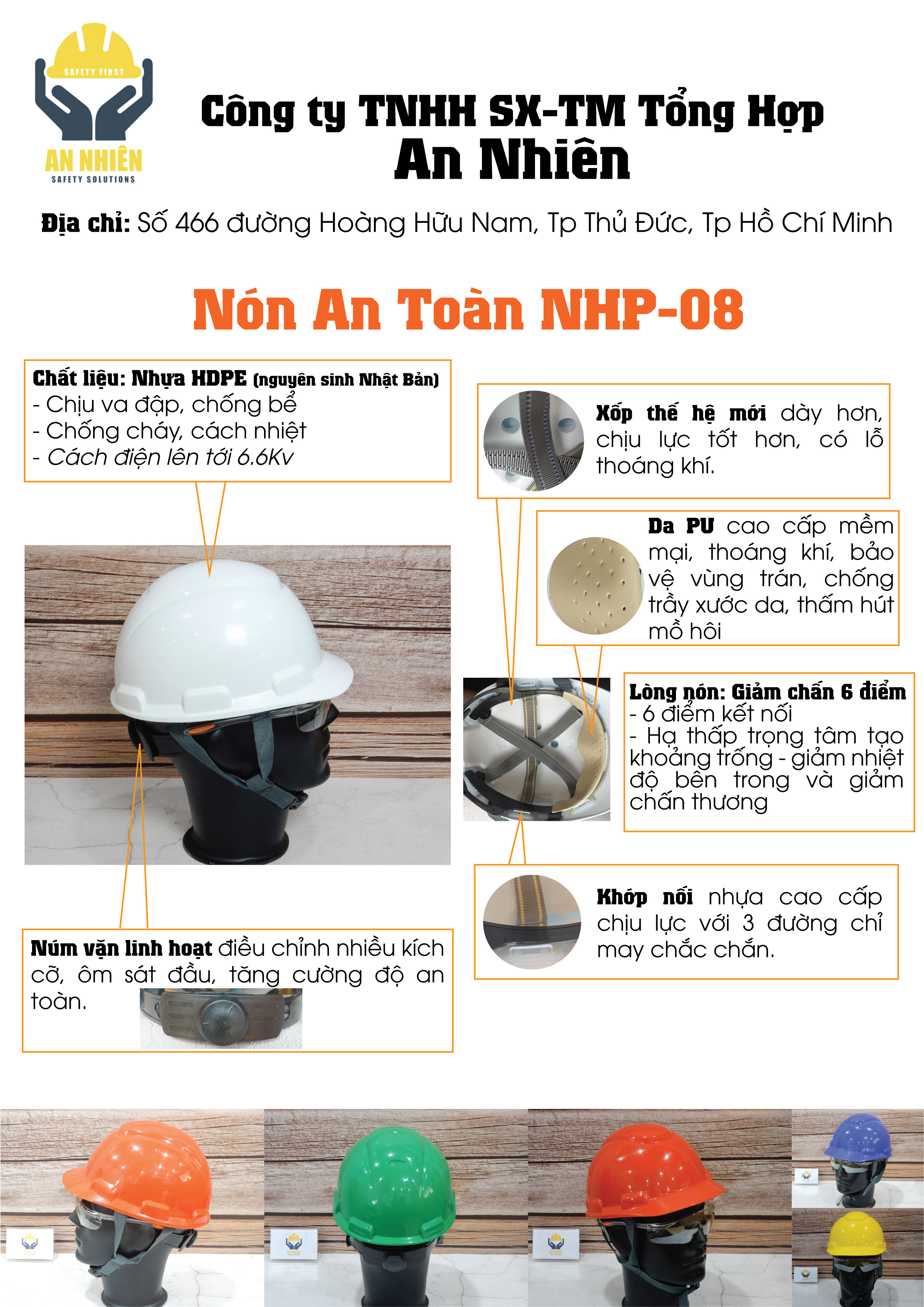 NHP-08 Nón Bảo Hộ Lao Động