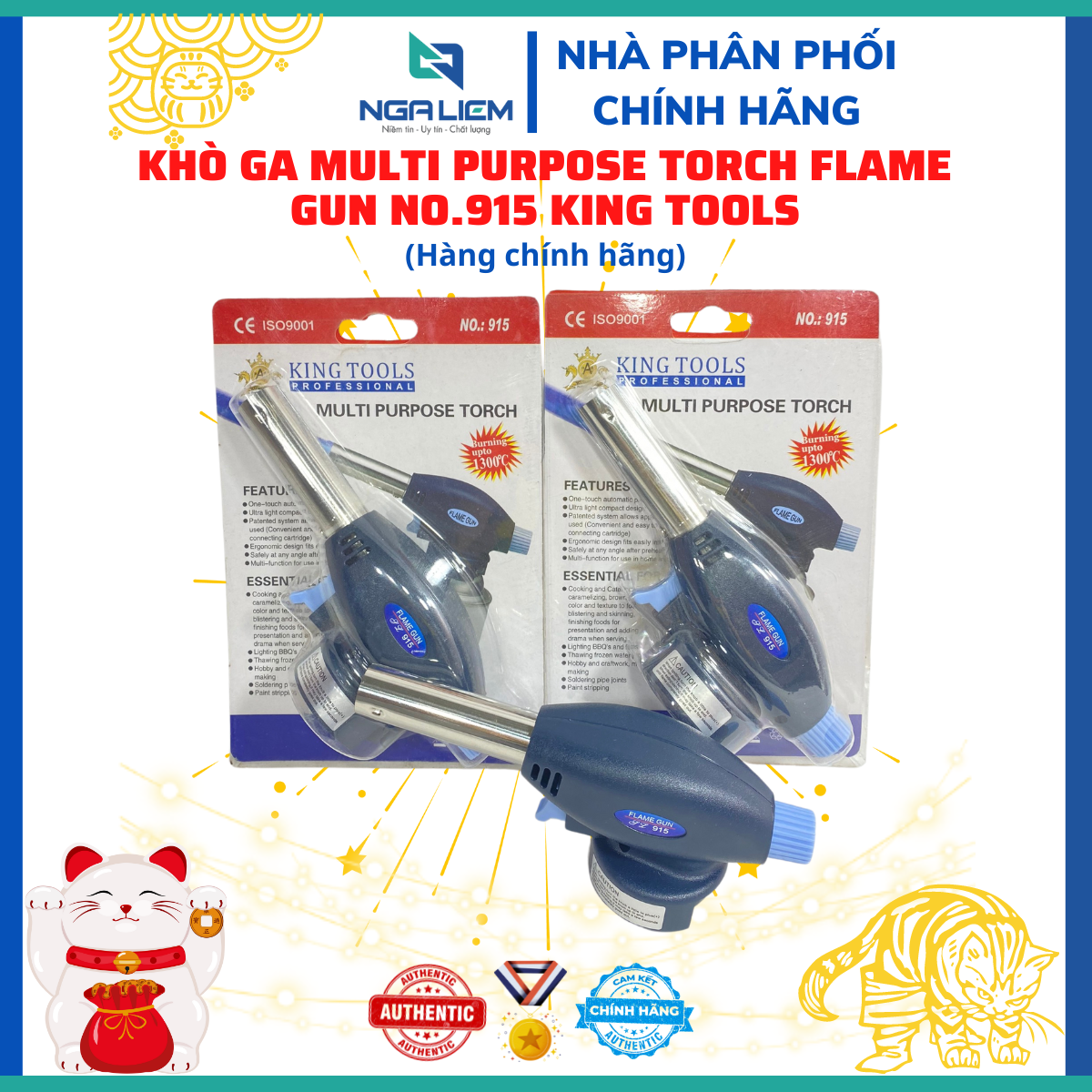 Khò Ga Multi Purpose Torch Flame No.915 King Tools [Hàng Giá Siêu Tốt]