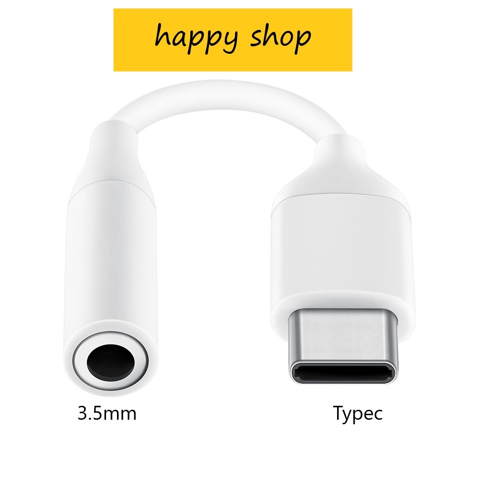 Jack Typec to 3.5 - Cáp Chuyển Đổi Typec sang 3.5mm SamSung Âm Thanh Hay, Kết Nối Ổn Định - BH 1 NĂM Đổi Mới. Happy Shop