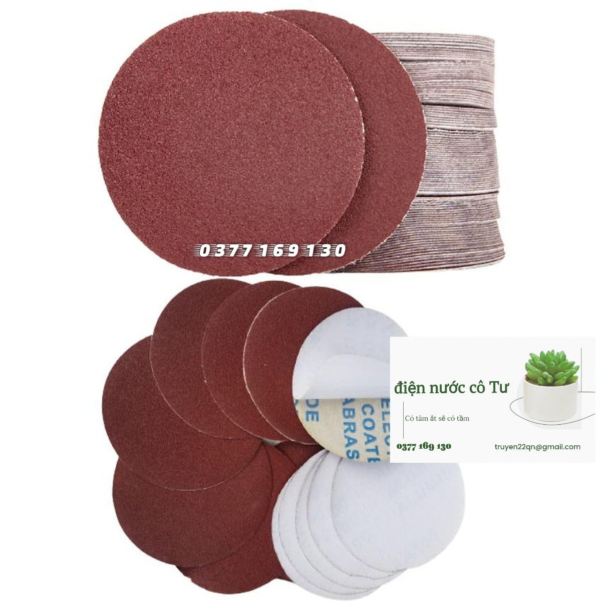 Đế dán nhám tròn 100mm/125mm/150mm - Đế chà nhám tròn