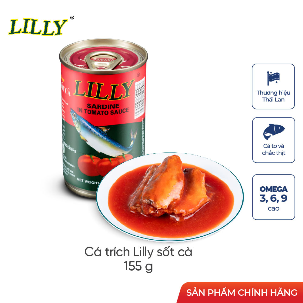 LS - Lốc 5 Lon Cá Trích sốt cà Lilly