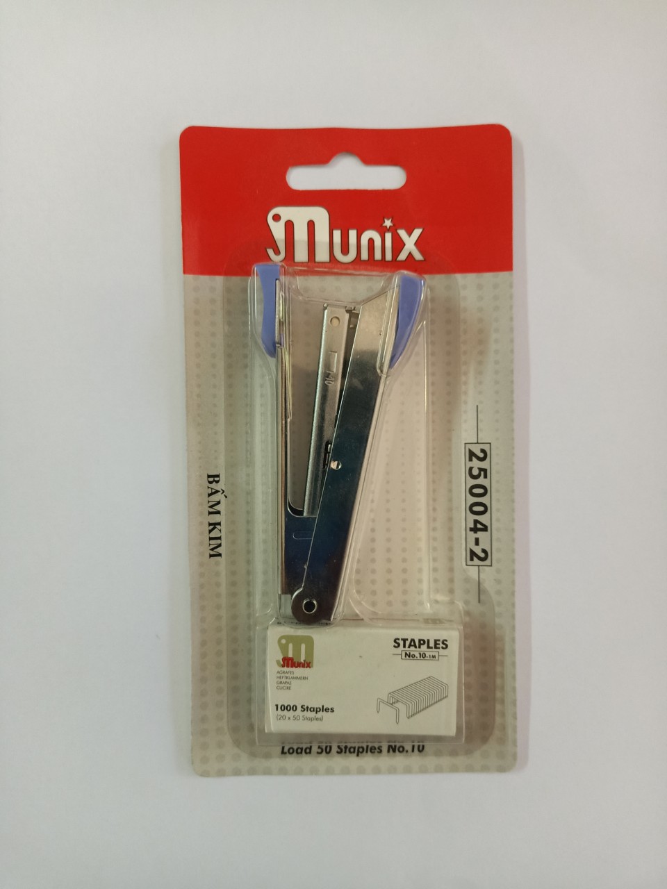 [HCM]Bấm kim số 10 Ấn Độ Munix 25004 (tặng 1 hộp kim bấm số 10)