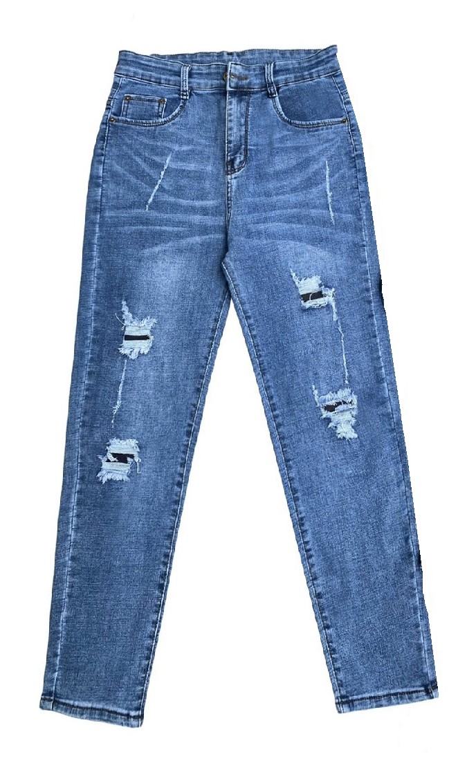 [ BIGSIZE ] Quần Jeans lưng cao va đắp dành cho người béo