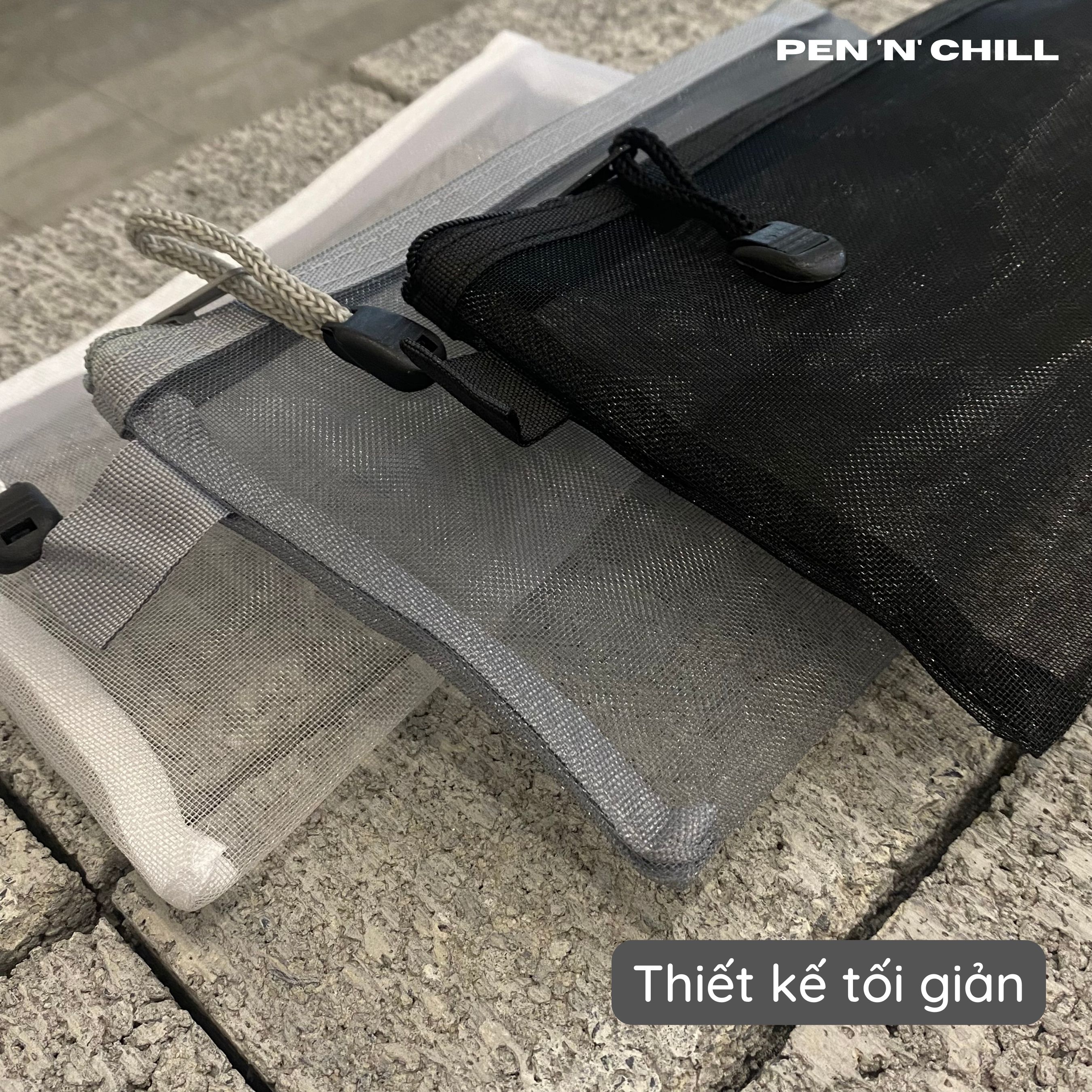 Túi đựng bút lưới tối giản đa năng