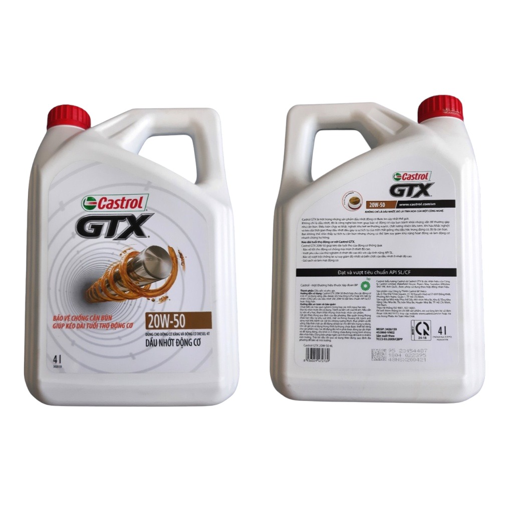 NHỚT CASTROL Xe Hơi GTX 20W-50 4LÍT