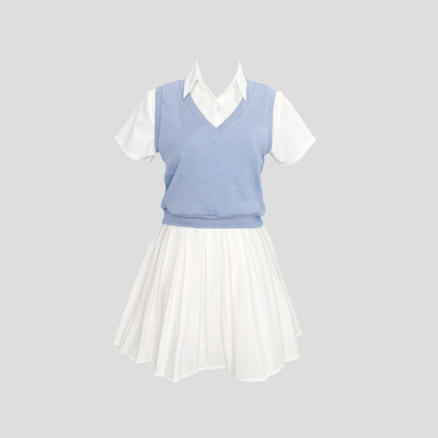 DALLA Áo gile croptop phom rộng màu trơn