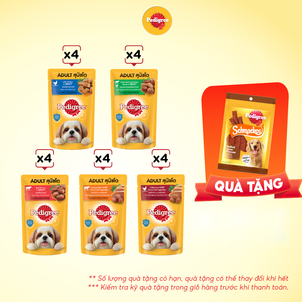 Thức Ăn Dạng Sốt Cho Chó Lớn PEDIGREE, 130g (20 Túi)