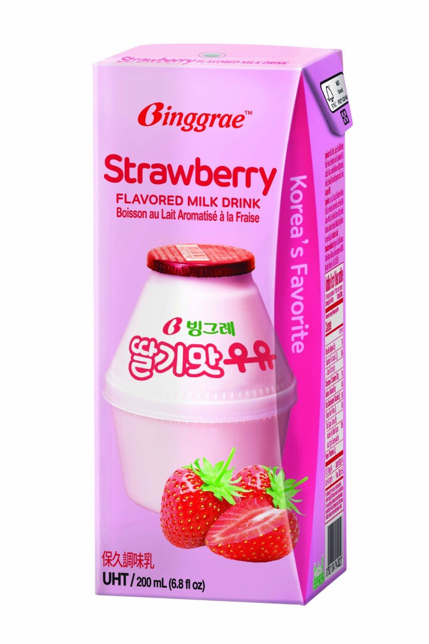 [Lốc 6hộp] Sữa Hàn Quốc Binggrae vị Dâu - Dưa lưới - Chuối DATE MỚI
