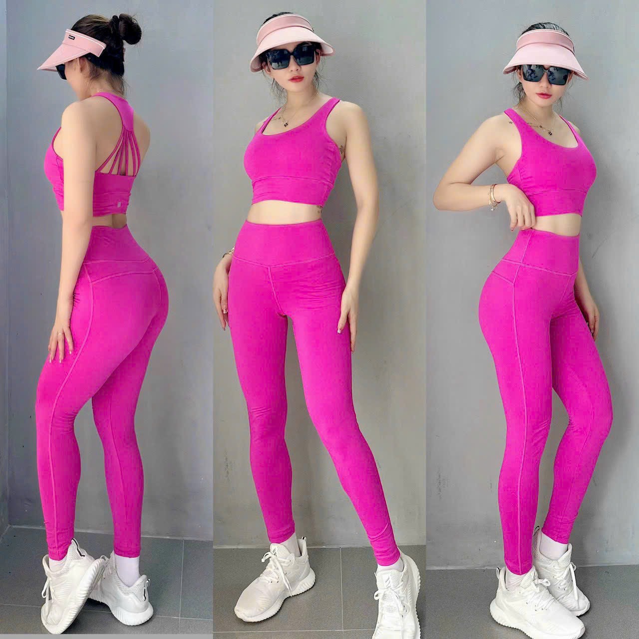 Bộ Đồ Tập Thể Thao Nữ Áo Bra Kèm Mút Quần Dài Cao Cấp Tập Gym Yoga Aerobic Zumba Đi Chơi