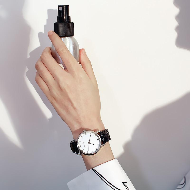 Đồng hồ thời trang nam nữ cặp Candycat dây da cá C99