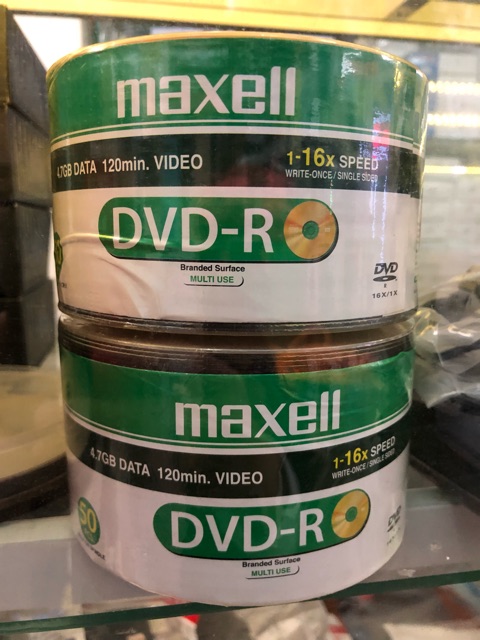 Combo 5  Đĩa trắng DVD-R Maxell (không vỏ)