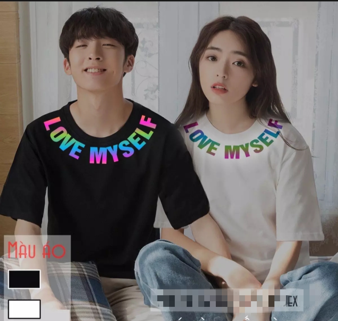 [HCM]Áo Thun Nam Nữ Form Rộng In Hình CHỮ CỔ LOVE MYSELF độc đẹp Vải Dày Mịn Thiết Kế Thời Trang Đường May Sắc Sảo