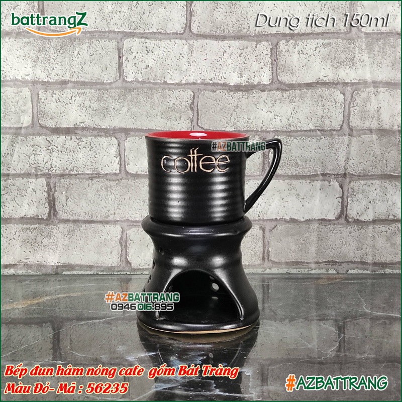 [150ml] Bếp đun hâm nóng cafe Gốm Bát Tràng