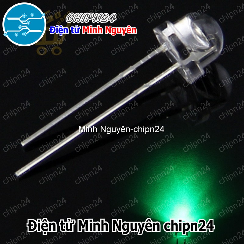[50 con] (TK24) Led 5mm Lùn màu Xanh Lá - HH000482
