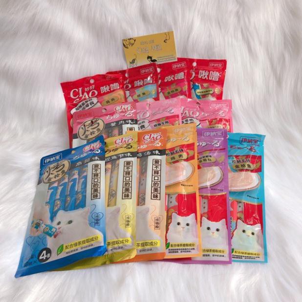 10 Gói Ciao Churu Súp Thưởng Cho Mèo