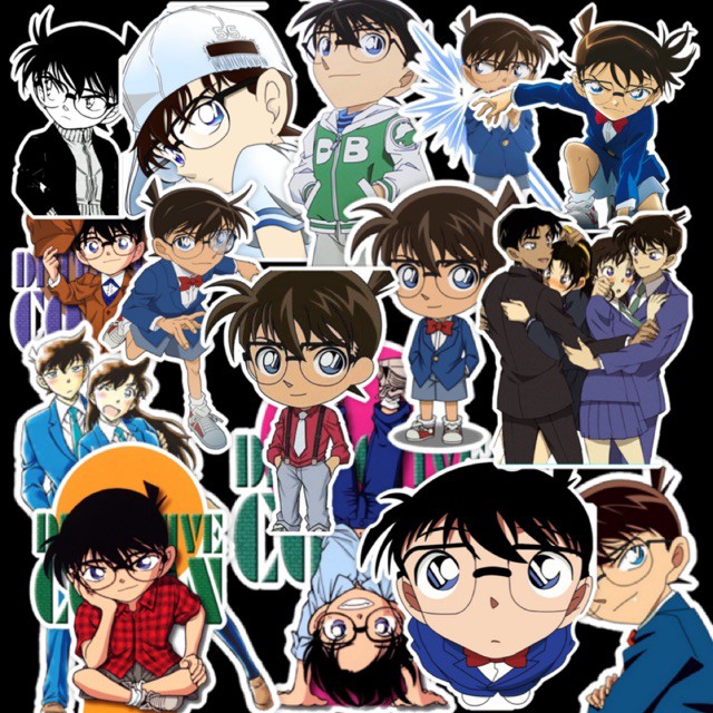 Sticker/hình dán anime detective conan- thám tử lừng danh conan