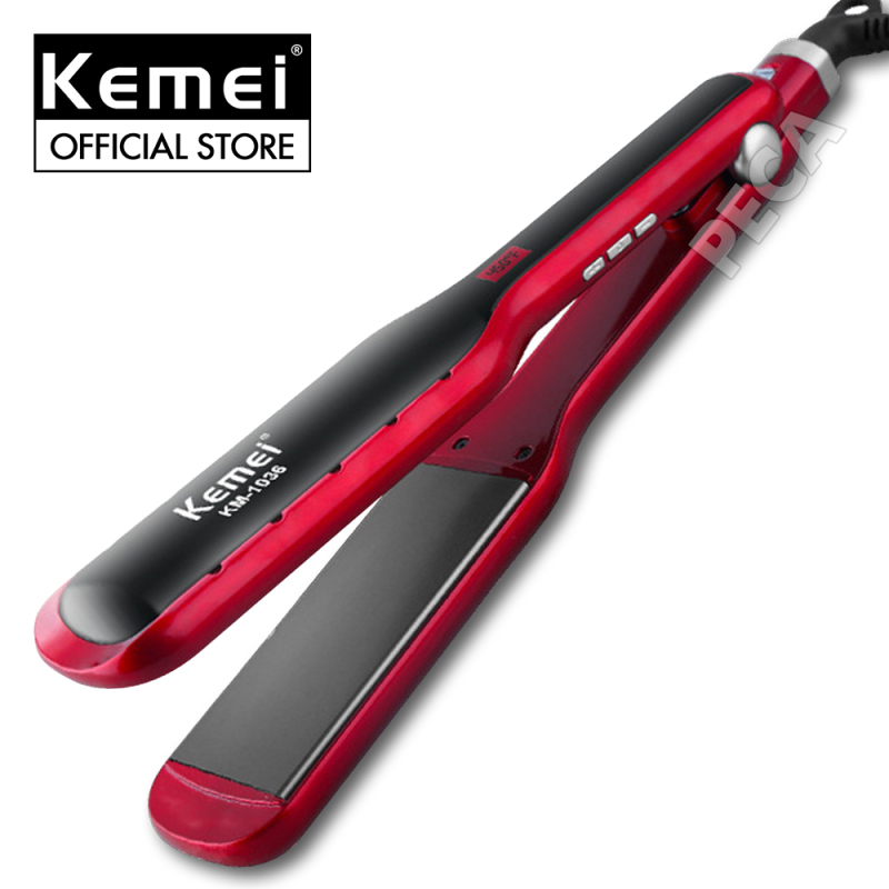 Máy duỗi, ép tóc cao cấp Kemei KM-1036 tiện lợi chuyên nghiệp, điều chỉnh 10 mức nhiệt độ có màn hình LED hiển thị dùng để duỗi thẳng, ép, uốn xoăn tóc, uốn cụp đuôi dễ dàng, thích hợp sử dụng cho salon và cá nhân giá rẻ