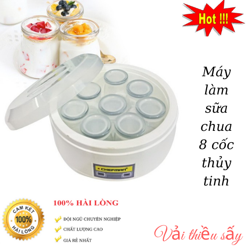 Máy làm sữa chua chefman 8 cốc thủy tinh cm-302t
