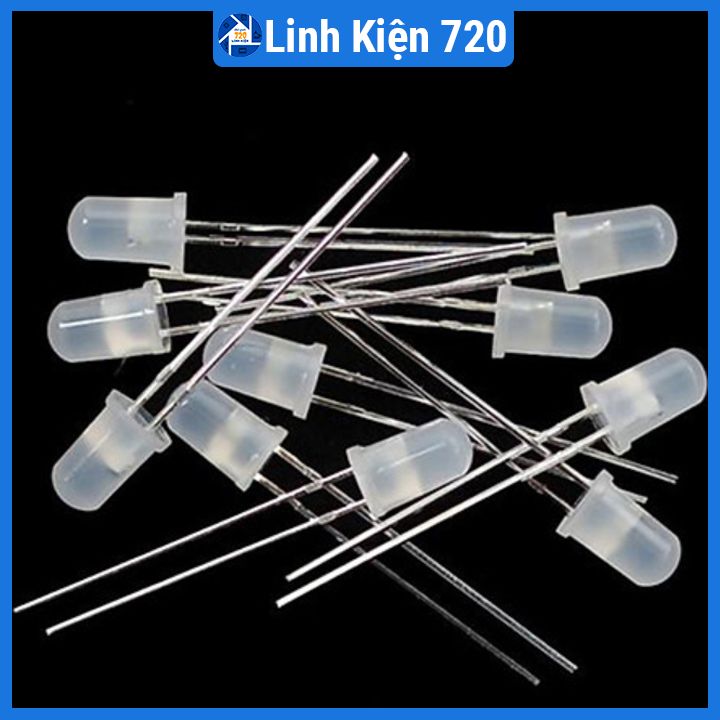 Gói 100 con led đục 5mm 2 chân đơn nhiều màu