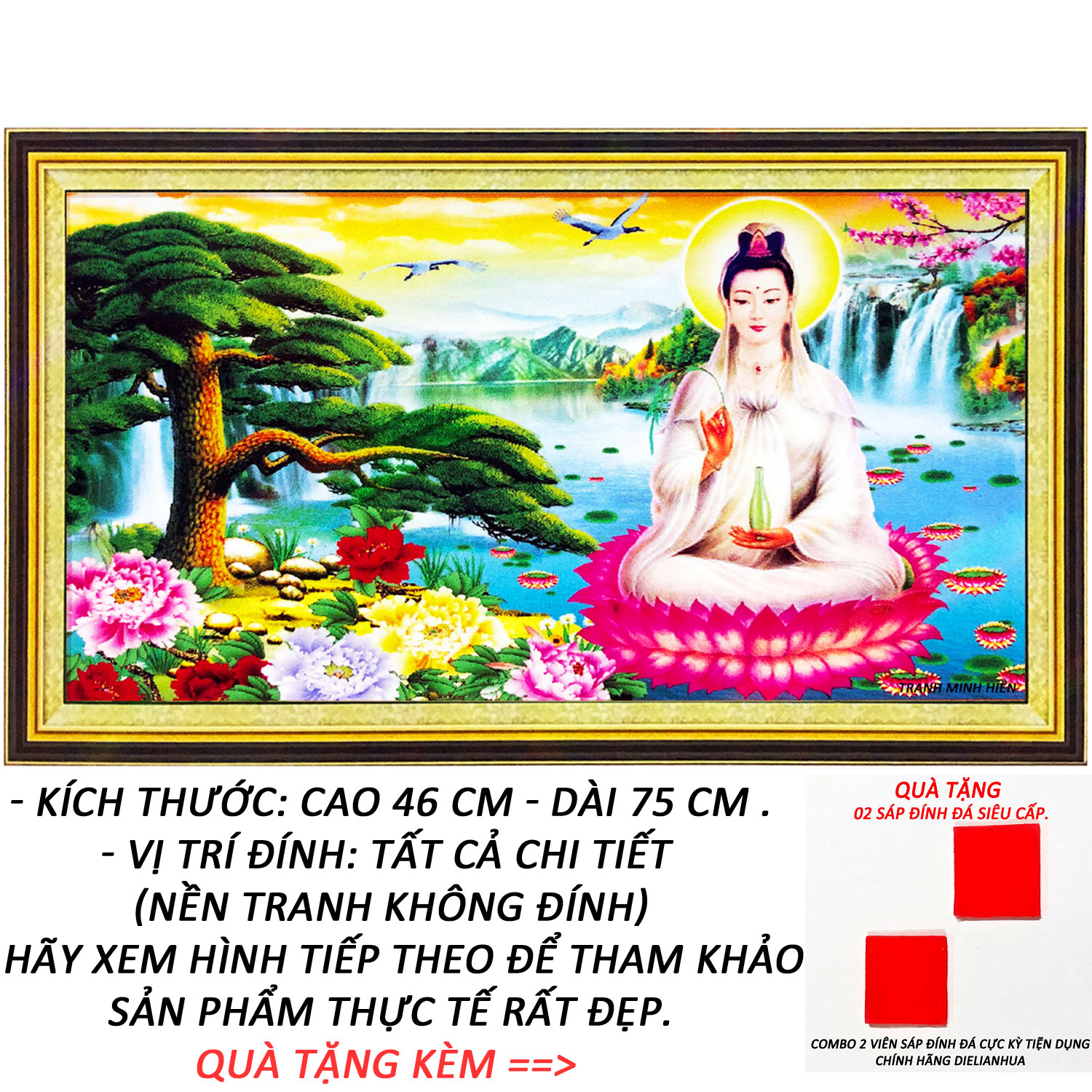 Tranh đính đá 5D - Bình Hồng Mộng Mơ - Tranh Mỹ Thuật Minh Hiền