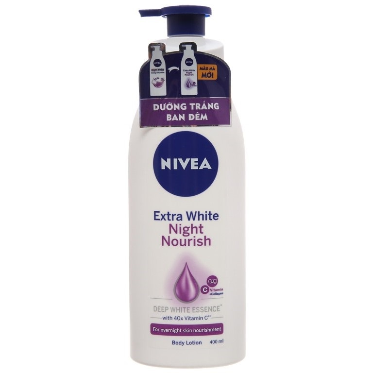 [HCM]Sữa Dưỡng Thể Trắng Da Nivea Ban Đêm 400ml