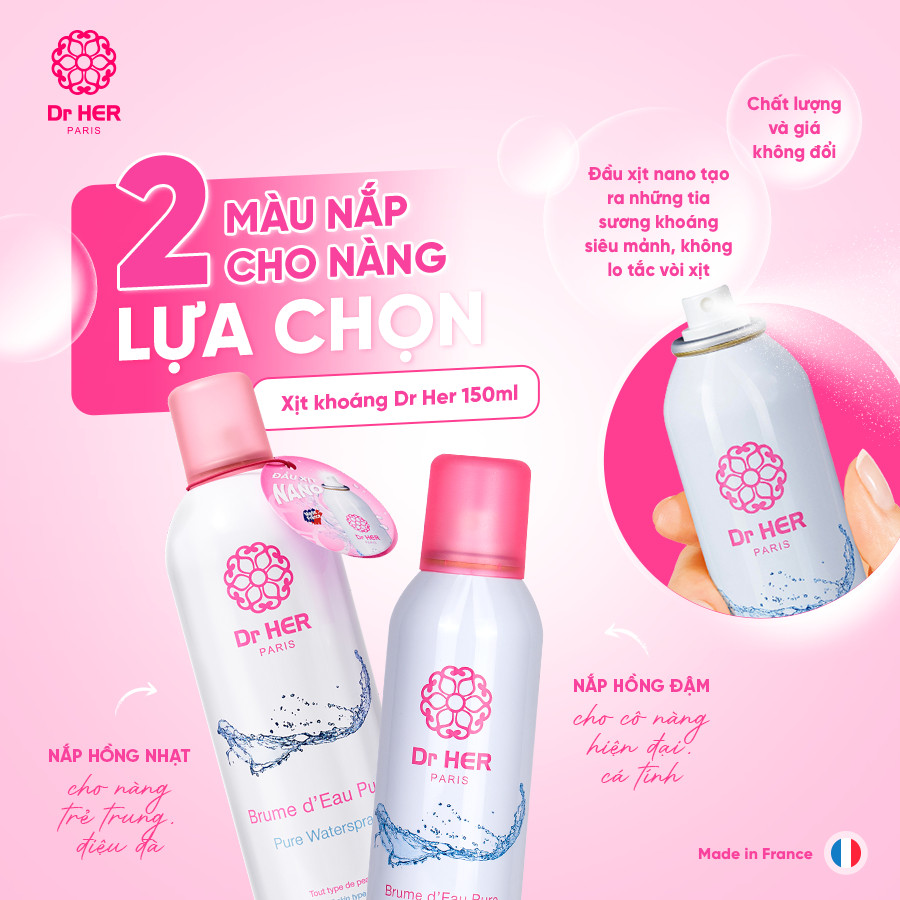 Xịt khoáng Cấp Ẩm Làm Dịu Da Pháp Dr Her_150ML
