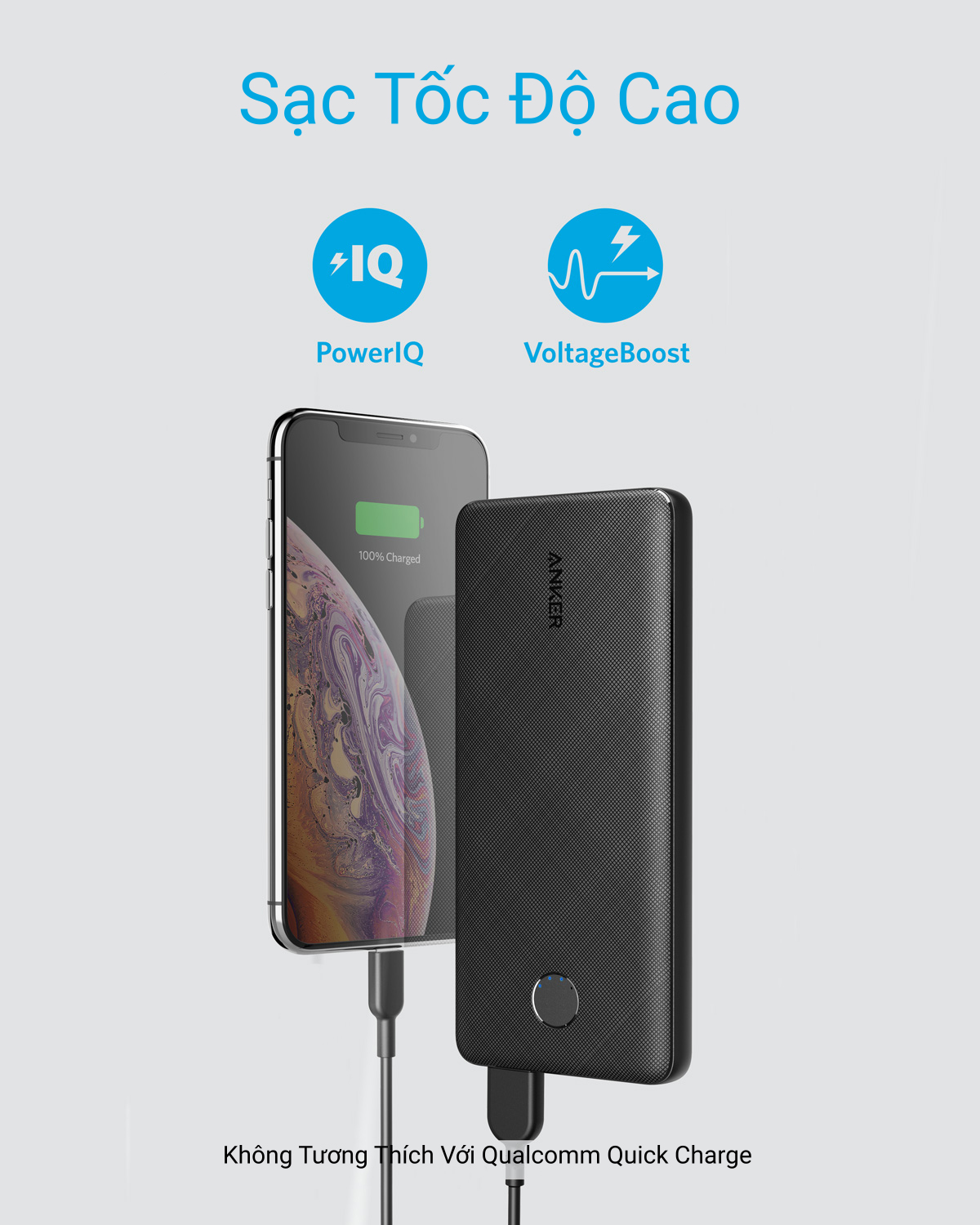 Sạc dự phòng ANKER PowerCore Slim 10000mAh - A1229