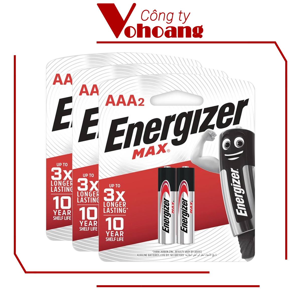 Vỉ 2 Pin Energizer Max E92 BP2 AAA 1.5V LR03