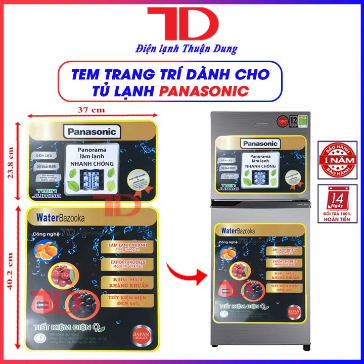 Tem dán tủ lạnh Panasonic, Tem tủ lạnh - Điện Lạnh Thuận Dung