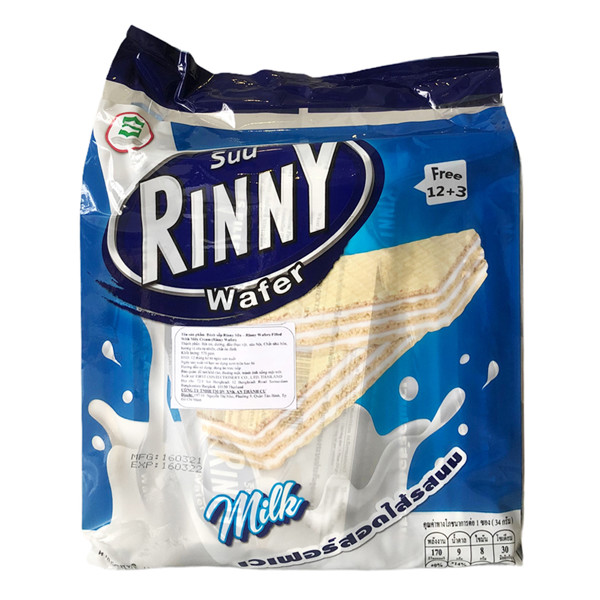Bánh Kem Xốp Rinny Wafer Thái Lan (38gx15)