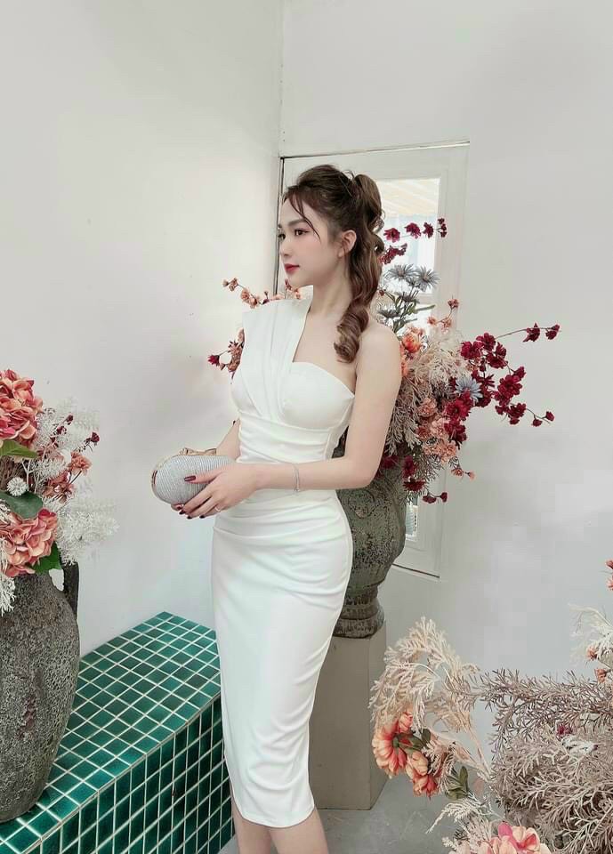 [HOÀN TIỀN MAX + FREESHIP MAX 15%] Đầm Body Lệch Vai Form Chuẩn, Sang Chảnh