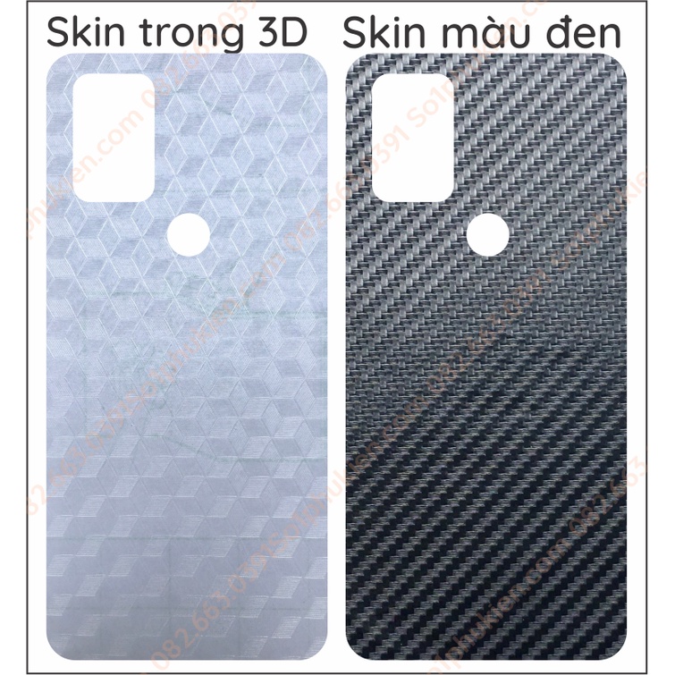 Miếng dán mặt lưng skin carbon Bphone a40 a50 a60 có 7 màu sắc để lựa chọn