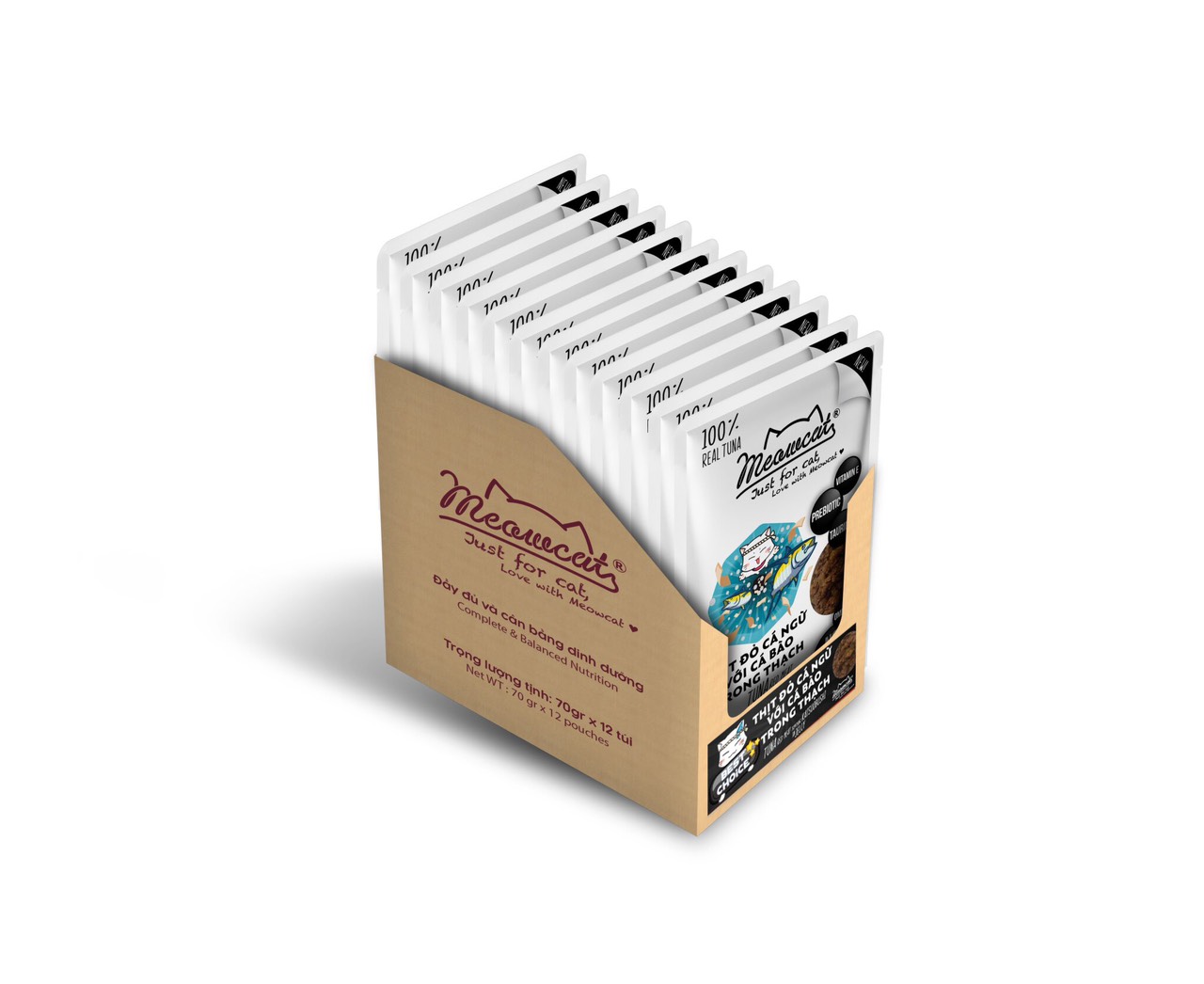 Thức ăn Pate MeowCat cho mèo gói 70g