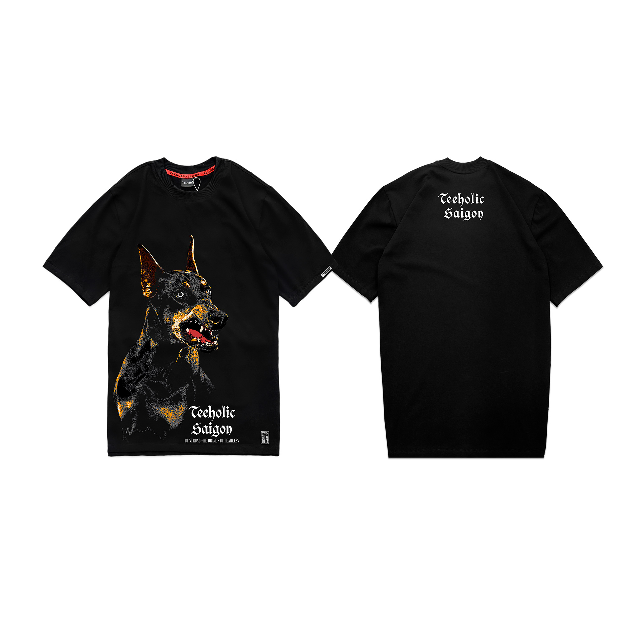 Áo Thun Nam Nữ TEEHOLIC Doberman Ver2 Màu Đen Teeholic-Ths