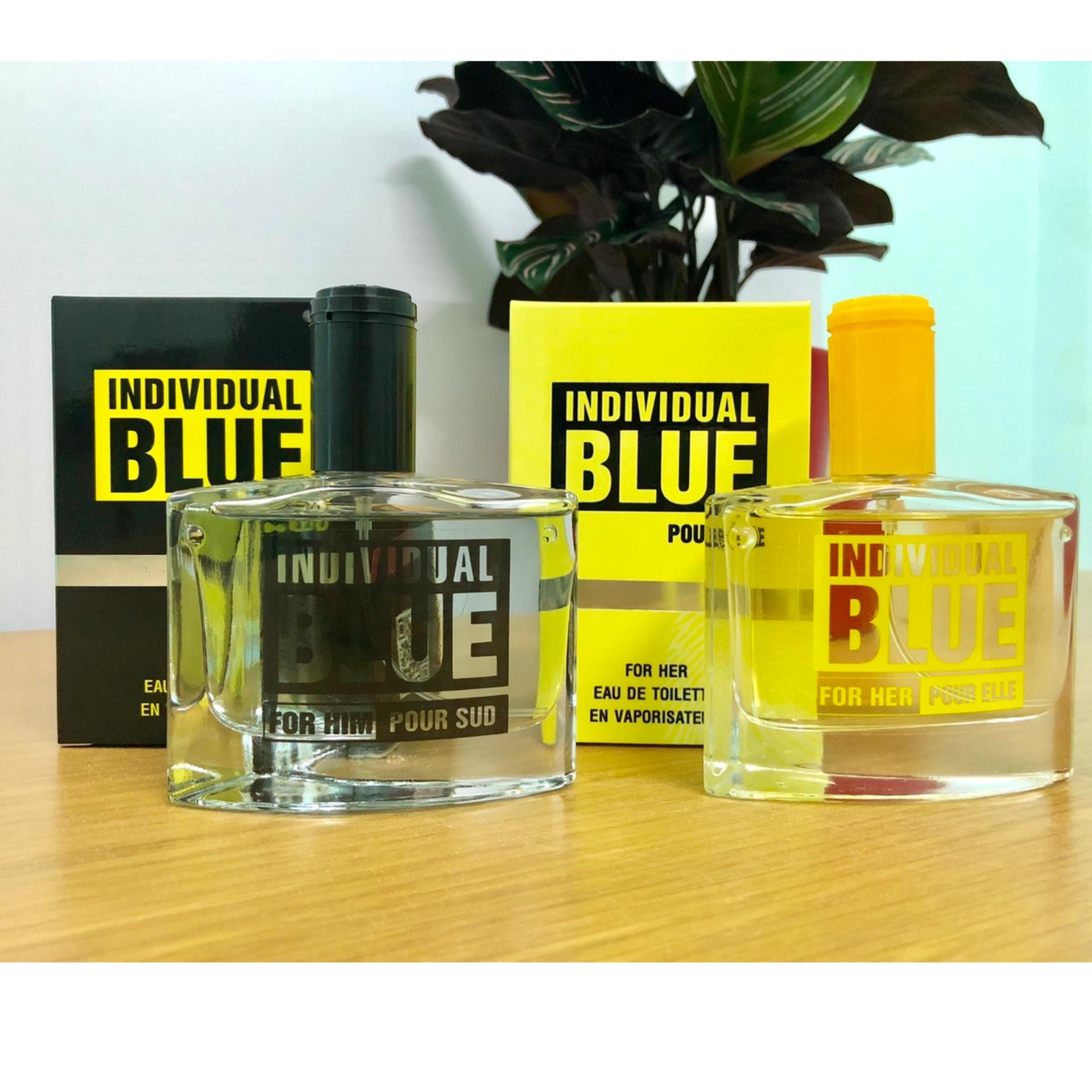 Combo 2 chai nước hoa Nam - Nữ BLUE INDIVIDUAL (Đen - vàng)