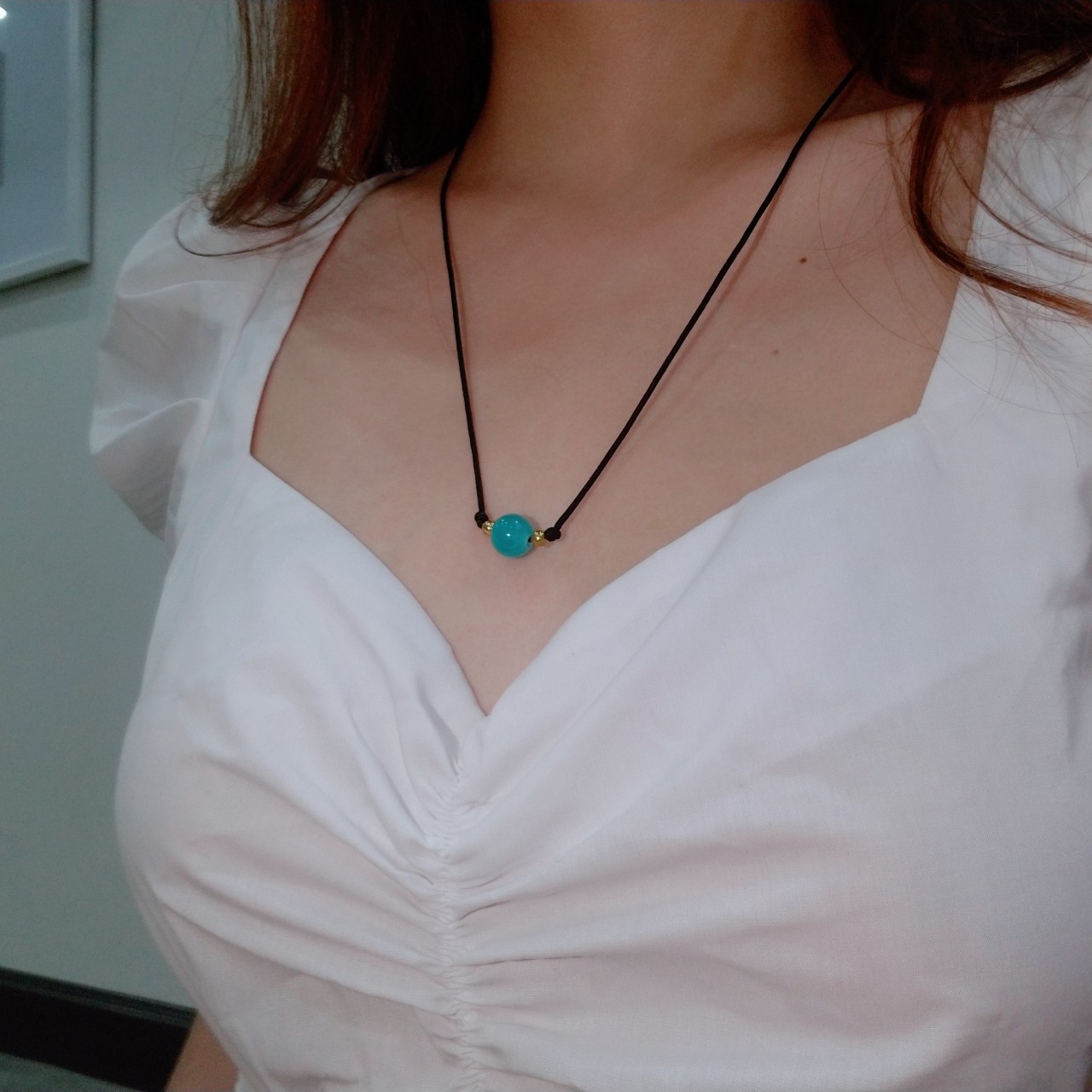 Dây Chuyền Lyn’s Phong Thuỷ Handmade Đá Amazonite