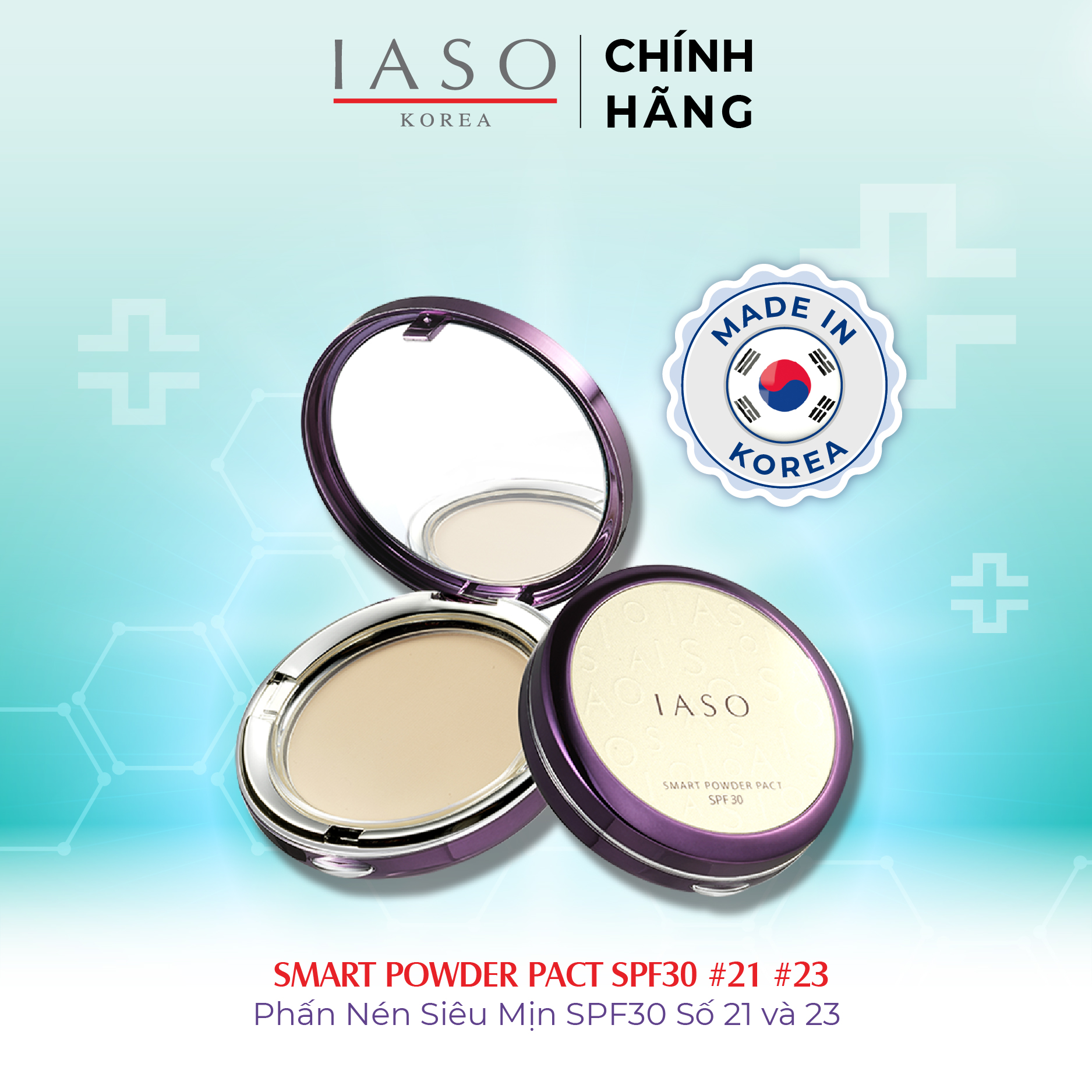 I69 Phấn nén - Smart Powder Pact Spf30 #21 14g - IASO