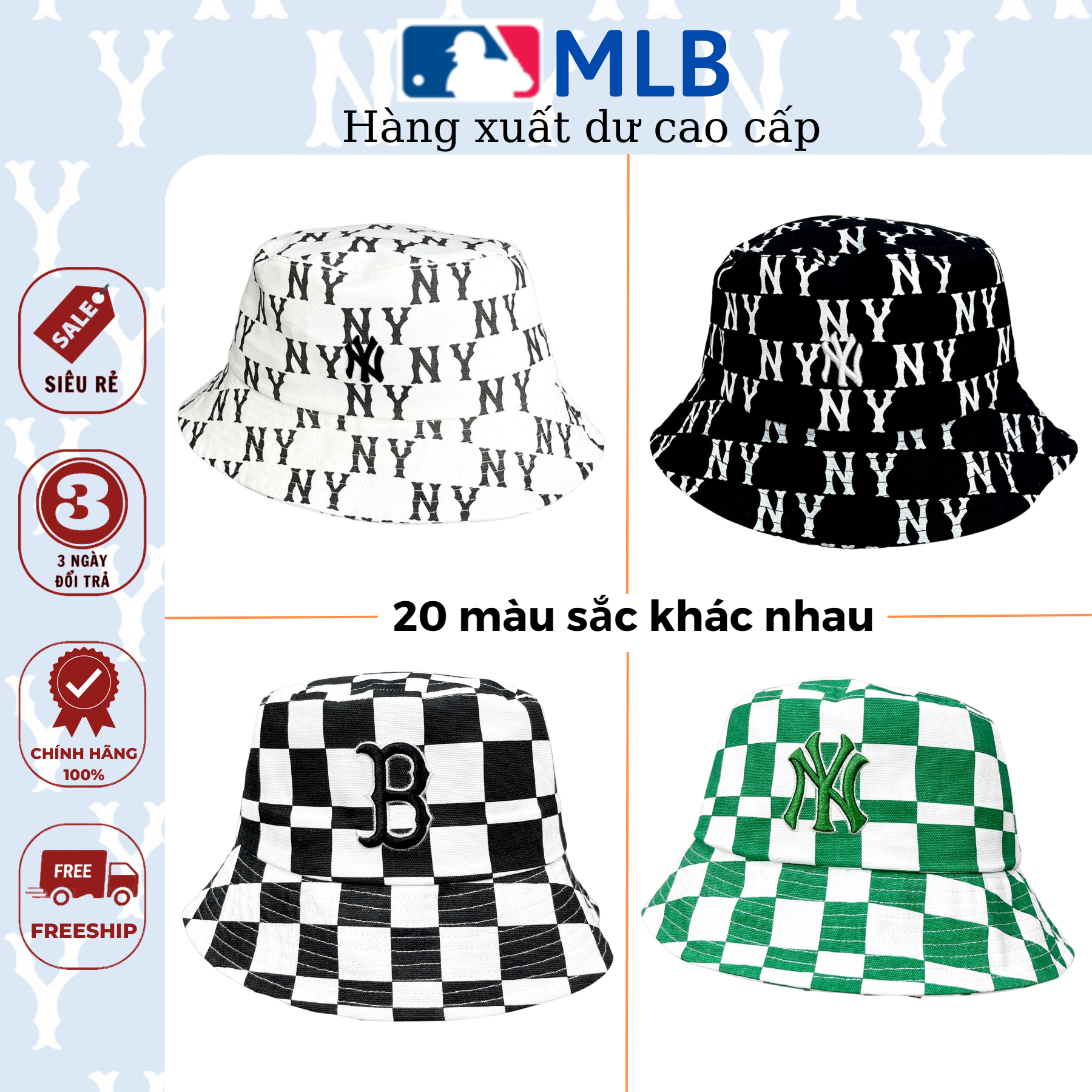 MLB  Nón Bucket MLB nhung tăm  mũ tròn LA  Shopee Việt Nam