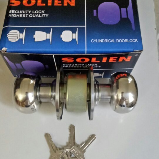 Khóa tay nắm tròn, khóa quả đấm, khóa cửa nhà vệ sinh - Solien